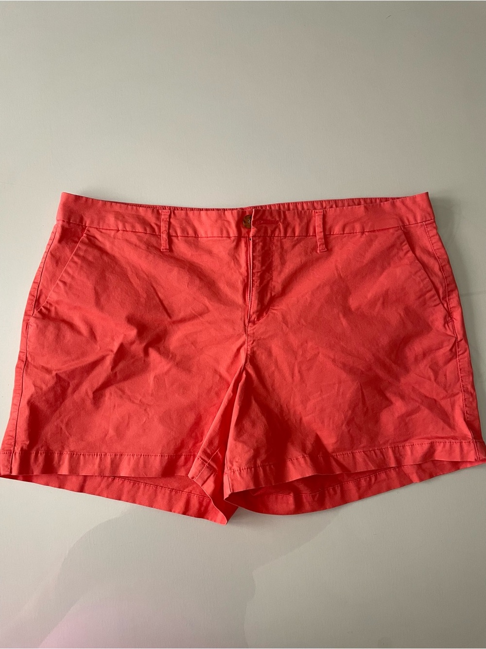 Old Navy Coral-Red Chino Shorts